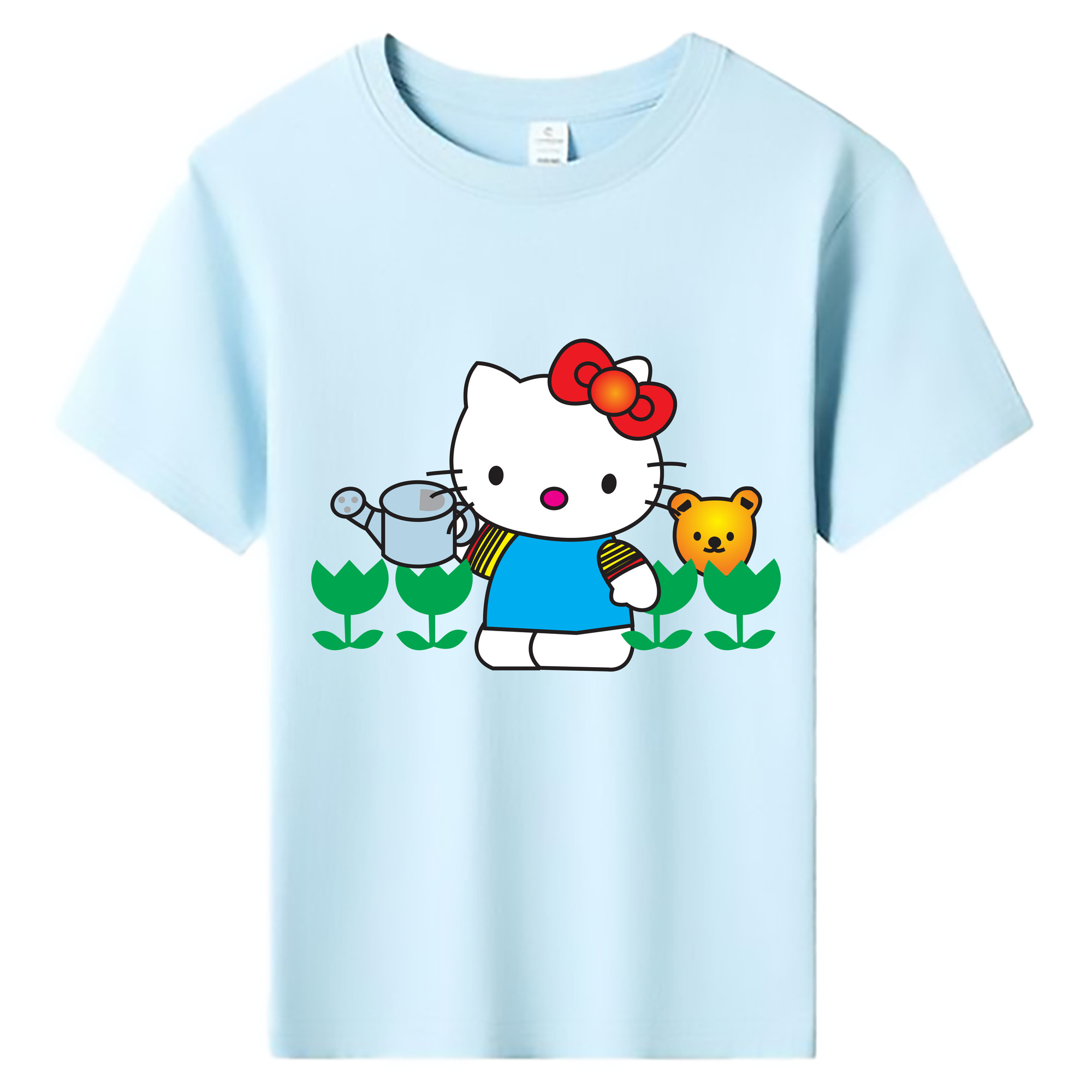 （画像用） Hello Kitty ハローキティ 綿100％キッズTシャツ（フロントプリント）